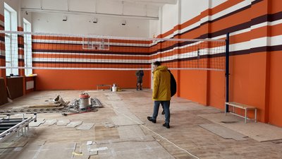 Ремонт спортзалу в Опішнянському ліцеї Ремонт спортзалу в Опішнянському ліцеї