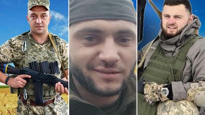 Загиблі військові Олексій Савицький, Олександр Кифряк та Василь Кукурузяк