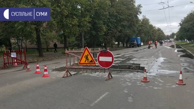 Ремонт тепломереж на Привокзальній в Сумах: як організували об'їзд Ремонт тепломереж на Привокзальній в Сумах: як організували об'їзд