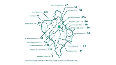 Де і скільки - COVID-19 на Франківщині. 18 травня Де і скільки - COVID-19 на Франківщині. 18 травня