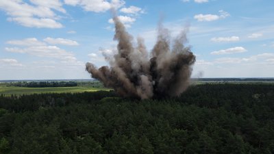 У селі Ягідне біля Чернігова підірвали понад тонну російських артснарядів