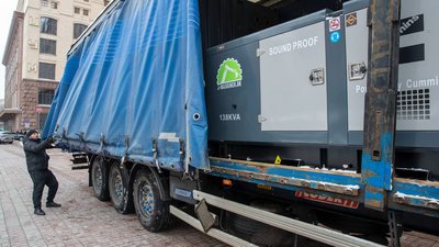 Гуманітарна допомога від Данії Києву, генератори