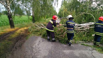 Черкаські рятувальники розблокували дорогу після негоди Черкаські рятувальники розблокували дорогу після негоди