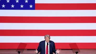 Президент США Дональд Трамп під час зустрічі високопоставлених військових керівників