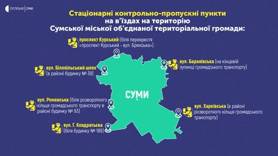 Контрольно-пропускні пункти припинили роботу у Сумах Контрольно-пропускні пункти припинили роботу у Сумах