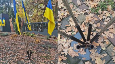 У місті на Волині з Меморіалу слави невідомі викрали 13 прапорів