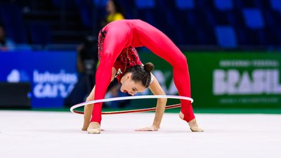 Таїсія Онофрійчук у кваліфікації вправ з обручем на ЧС