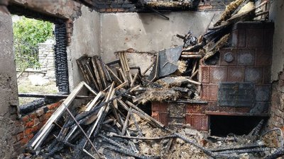 Наслідки пожежі у селі Залісся Наслідки пожежі у селі Залісся