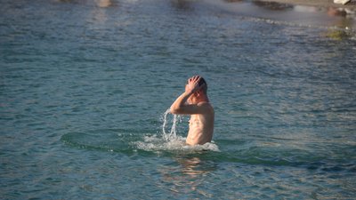 На пляжі "Ланжерон" в Одесі відзначили свято Водохреща На пляжі "Ланжерон" в Одесі відзначили свято Водохреща