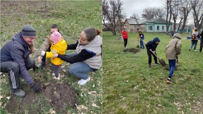 У Кропивницькому Кущівська гімназія посадила дерева Перемоги