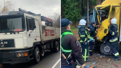 ДТП, Верхнянська громада, вантажівки, аварія, Франківщина, поліція