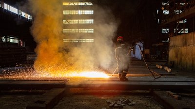 Прокатний цех металургійного комбінату «АрселорМіттал Кривий Ріг», 18 серпня 2023 року