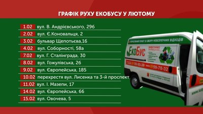 У лютому екобус у Полтаві працюватиме за 20 адресами У лютому екобус у Полтаві працюватиме за 20 адресами