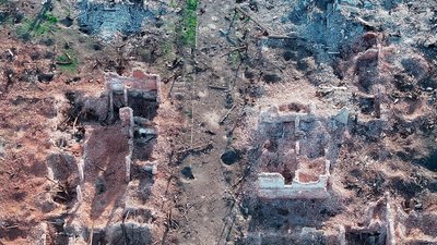 Вовчанськ у квітні 2025 року Вовчанськ у квітні 2025 року
