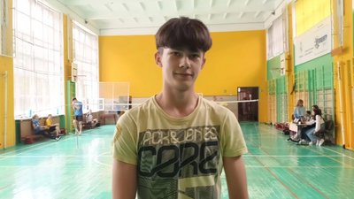 Максим Ямнюк, учасник бадмінтонного марафону, школяр
