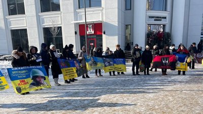 Акція на підтримку полонених та зниклих безвісти у середмісті Хмельницького