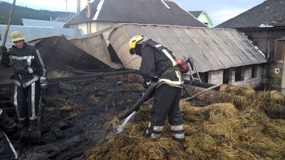 Пожежа на території двох приватних обійсть сталася в селі Завидово Мукачівського району Пожежа на території двох приватних обійсть сталася в селі Завидово Мукачівського району