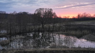 Погода, захід сонця, весна, природа, дергачі
