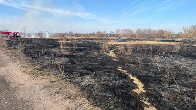 На Сумщині упродовж доби рятувальники 7 разів гасили загоряння сухої рослинності