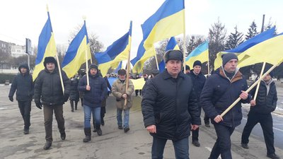 В зайнятій російськими окупантами Городні провели мітинг до дня народження Шевченка