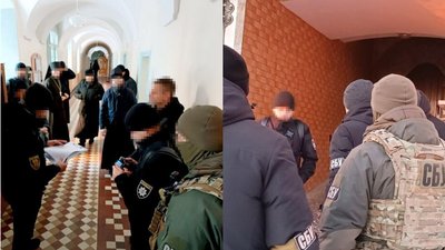 Співробітники СБУ в Почаївській лаврі на Тернопільщині Співробітники СБУ в Почаївській лаврі на Тернопільщині