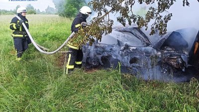 Через аварію на Волині згоріло авто: загинули двоє людей Через аварію на Волині згоріло авто: загинули двоє людей