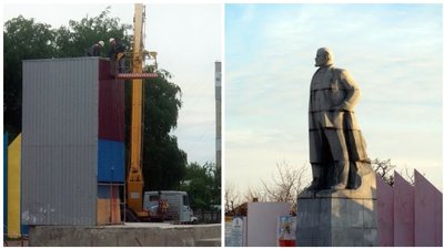 У Лисичанську розпочалися роботи з остаточного демонтажу пам’ятника Леніну