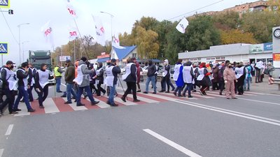 Пікетувальники на автотрасі "Київ-Харків"
