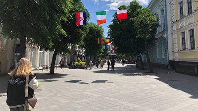 У День Європи у Житомирі на Михайлівській — світлини та прапори країн, які допомагають місту У День Європи у Житомирі на Михайлівській — світлини та прапори країн, які допомагають місту