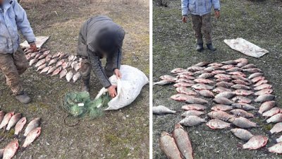 На Черкащині чоловіки сітками виловлювали рибу в заповіднику