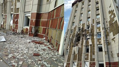 Окупаційні війська РФ напередодні приїзду місії МАГАТЕ знову обстрілюють Енергодар