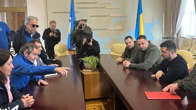 У Запоріжжі Володимир Зеленський зустрівся із Рафаелем Гроссі