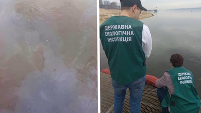 У Запоріжжі на поверхні Дніпра виявили плями нафтопродуктів