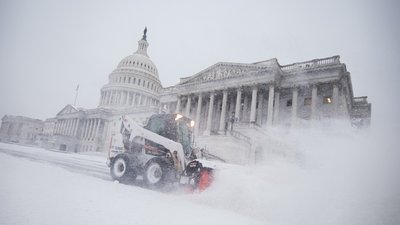 Сніг, США, зима, Капітолій