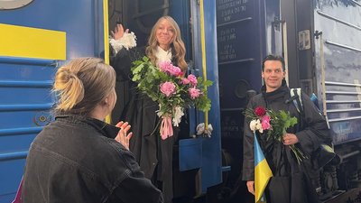 Співачка Leléka і бандурист Ярослав Джусь