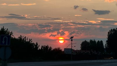 Захід сонця на Хмельниччині влітку