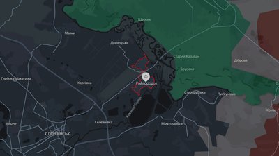 Селище Райгородок Донецької області на мапі аналітичного проєкту DeepState