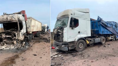 Ракетний удар по вантажівках на Чернігівщині
