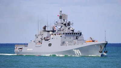 В акваторію Чорного моря вийшов новітній російський фрегат "Адмірал Макаров"
