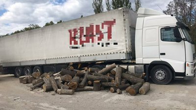 На Буковині вантажівку, яка перевозила ймовірно незаконно зрубану деревину, передадуть ЗСУ