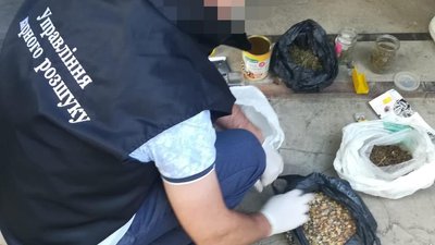 У Луцьку правоохоронці вилучили у чоловіка 3 кг бурштину і наркотики