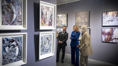 Президент та перша леді на вистаці Івана Марчука
