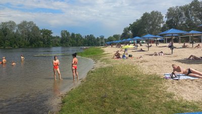 Пляж на річці Ворскла у Полтаві