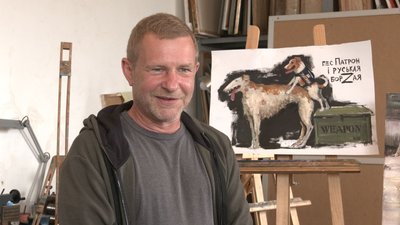 Малюнки із псом Патроном створює художник з Черкас Малюнки із псом Патроном створює художник з Черкас