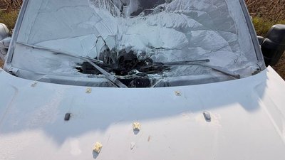 Влучання російського дрона по машині на Харківщині, 13 жовтня 2026 року