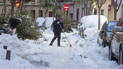 Європейське космічне агентство показало, як виглядають з космосу снігопади в Іспанії