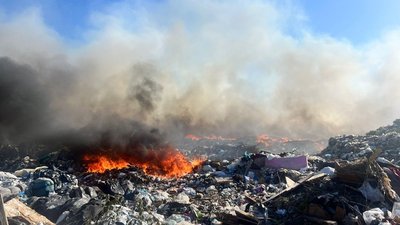 Пожежа на сміттєзвалищі у Сокалі