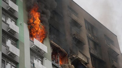 Наслідки атаки на 16-поверхівку у Подільському районі у Києві