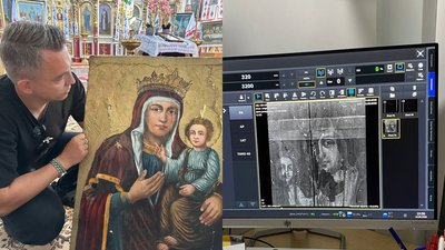 Ікона 18 століття, реставрація ікон, ікона Богородиці Тишковичі, дослідження ікони Волинь