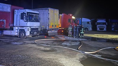 У м. Боярка на Київщині загорілась вантажівка. Водій загинув
